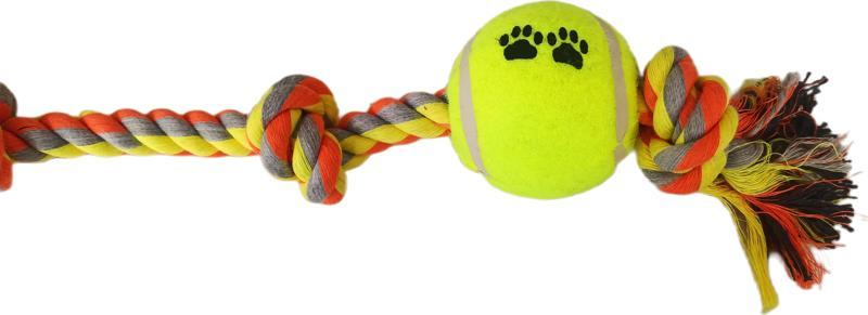 Tenis Toplu Uzun Düğümlü Köpek Diş İpi 7-40 cm Sarı