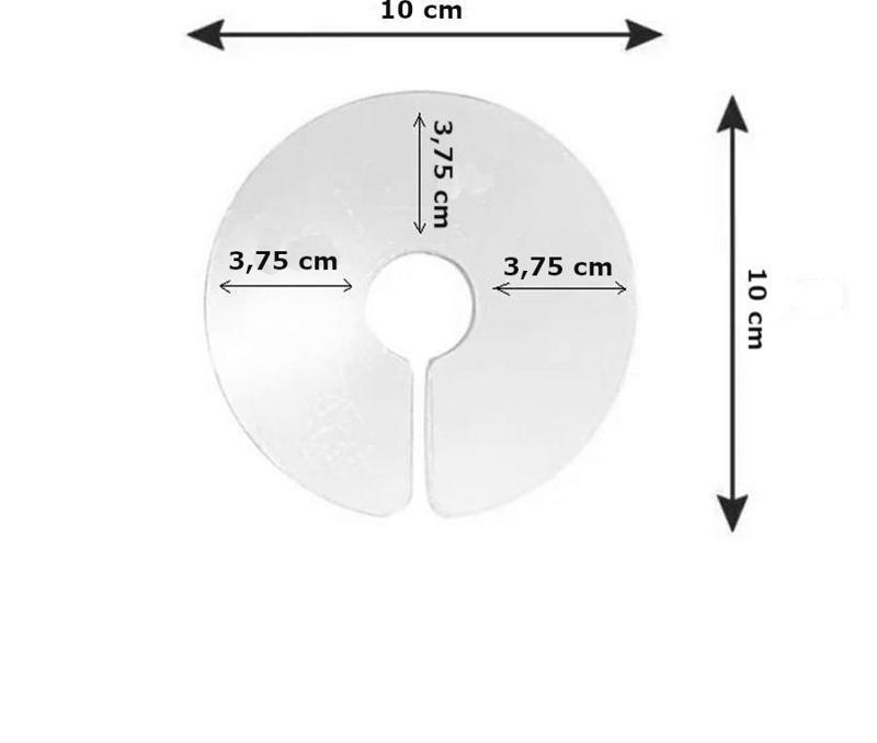 Elizabet Şeffaf Kuş Yakalığı 3.75 cm-10 cm Standart