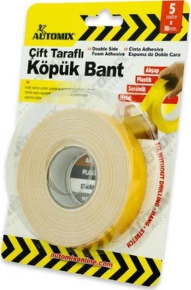 Çift Taraflı Köpük Bant 18mm X 5 M