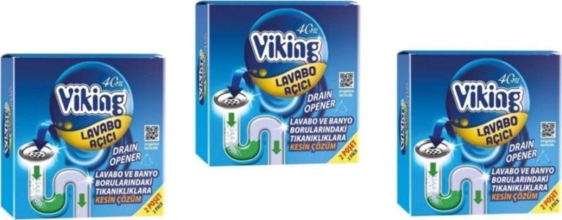 Viking Lavabo Açıcı 2 Li Paket 50 Gr - 3 Adet