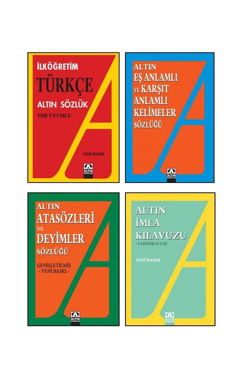 Altın Kitaplar İlköğretim Türkçe Sözlük + İmla Kılavuzu + Atasözleri ve Deyimler ile Eş ve Zıt Anlamlı Sözlükleri