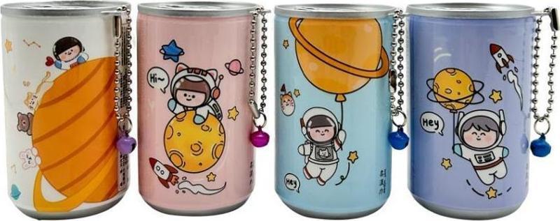 New-Max Sevimli Aksesuarlı Islak Mendil 4'lü Paket Toplam 96 Yaprak 24*4 Astronot Desenli 