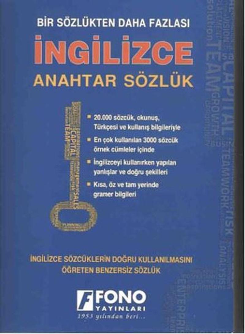 İngilizce Anahtar Sözlük