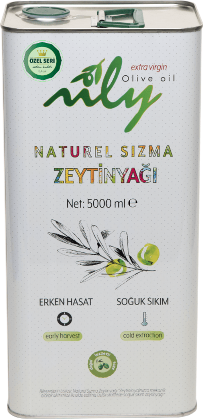 Özel Seri Soğuk Sıkım Sızma Zeytinyağı (5 L)