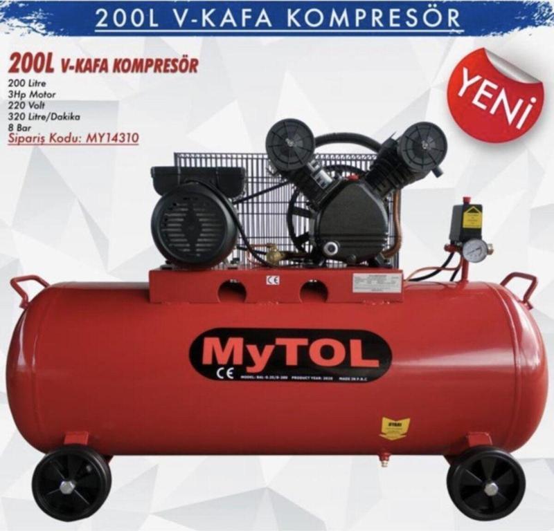 Hava Kompresörü 200 Litre 3Hp My14310