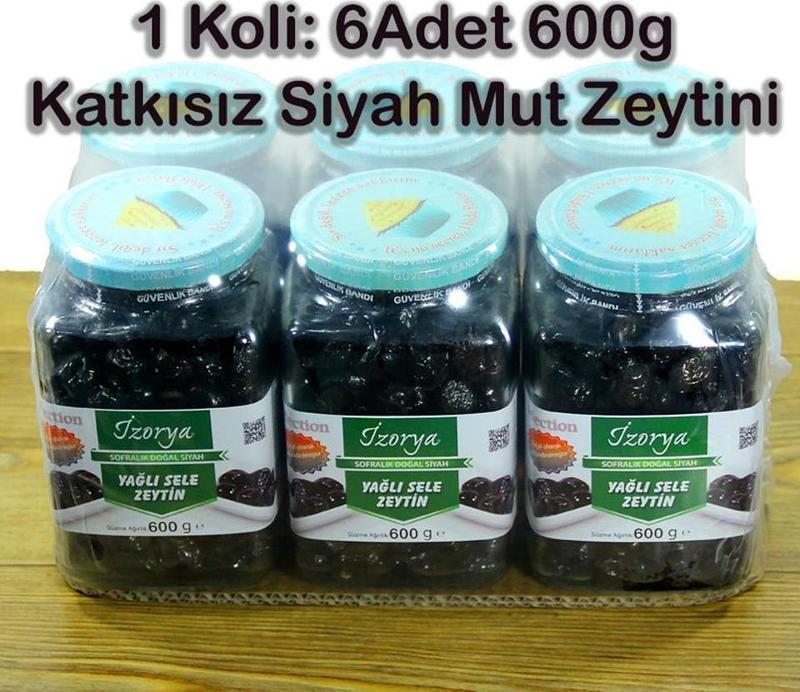 Selection Katkısız Doğal Siyah Yağlı Sele Mut Zeytini 6x600g Cam