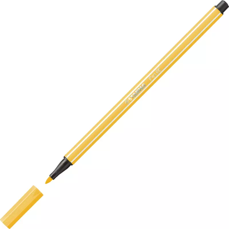 Pen 68 1.0mm Keçe Uçlu Kalem  68/44 Sarı