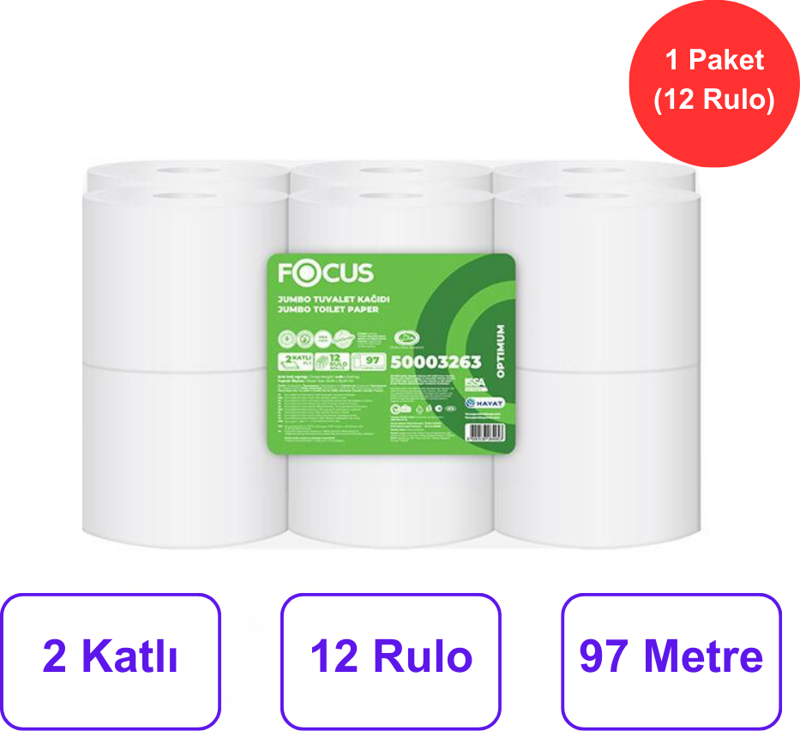 Jumbo Tuvalet Kağıdı 12 Adet X 97 Metre (50003263)