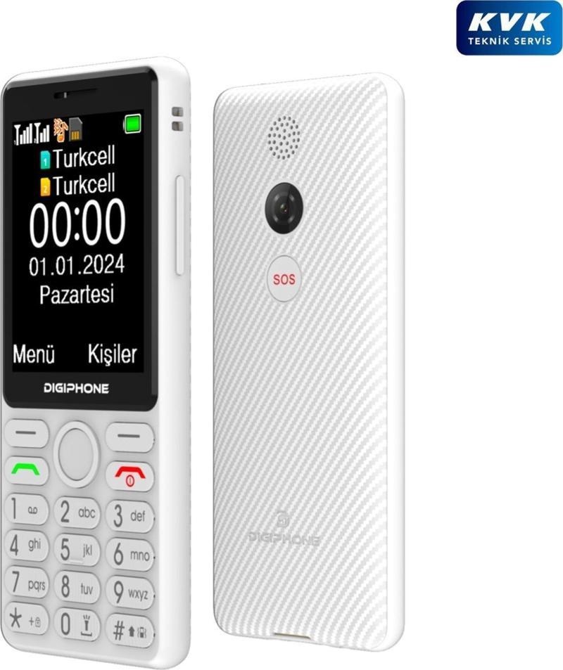 DIGIPHONE S600 Plus Tuşlu Cep Telefonu Beyaz