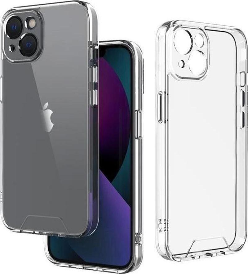 İphone 13 Space 2 Şeffaf Kamera Korumalı Cep Telefonu Kılıfı