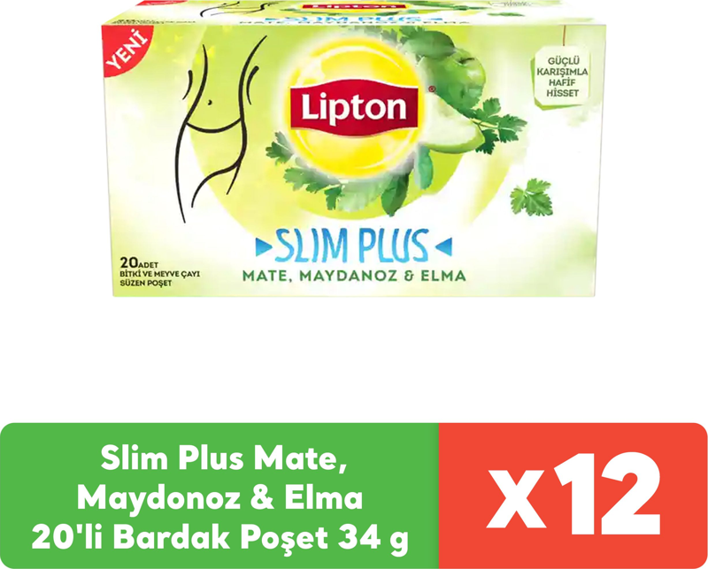 Slim Plus Ananas & Hindistan Cevizi 20'li Bardak Poşet 34 g x 12 Adet