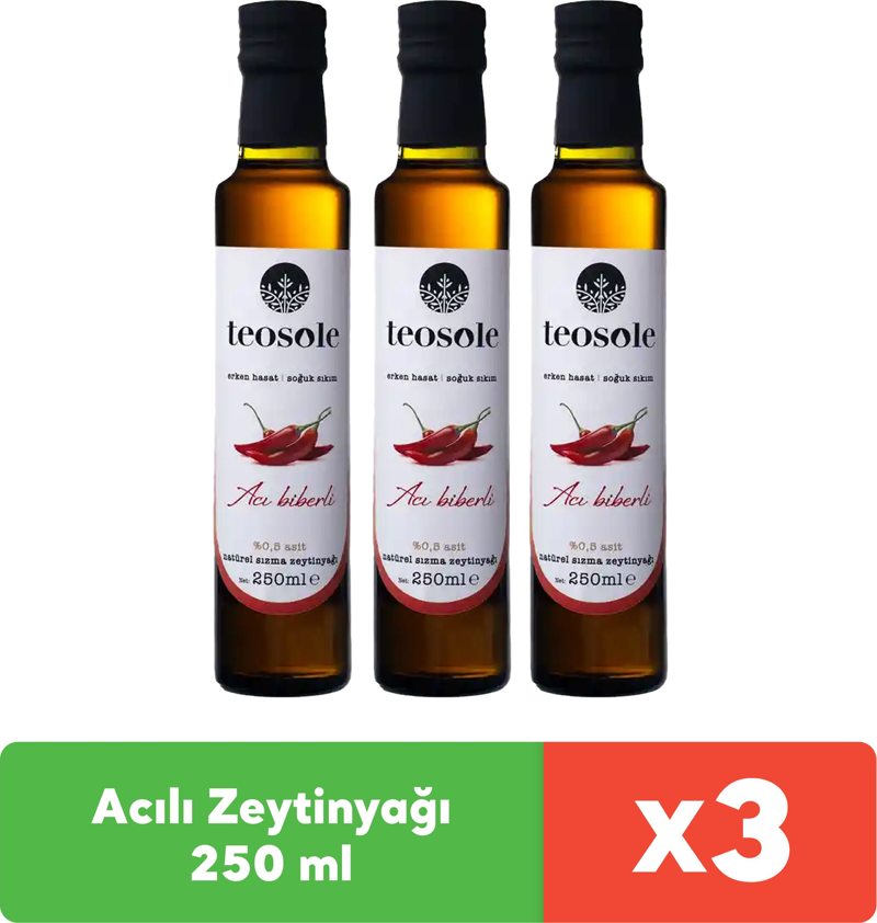 Acılı Zeytinyağı 250 ml x 3 adet