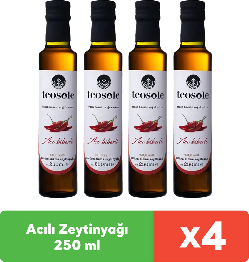 Acılı Zeytinyağı 250 ml x 4 adet