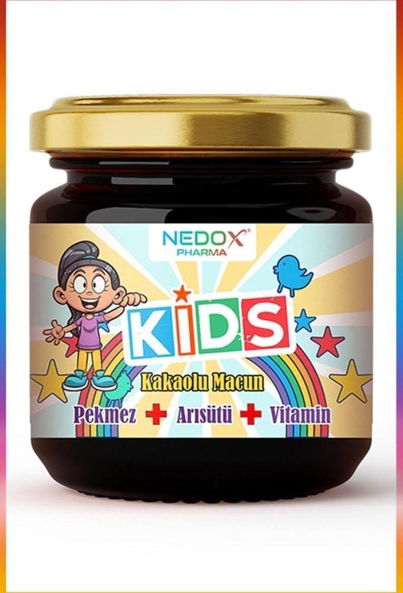 Kids Çocuklar Için Özel - Arı Sütü, Pekmez, Bal Ve Vitamin Katkılı Kakaolu Macun