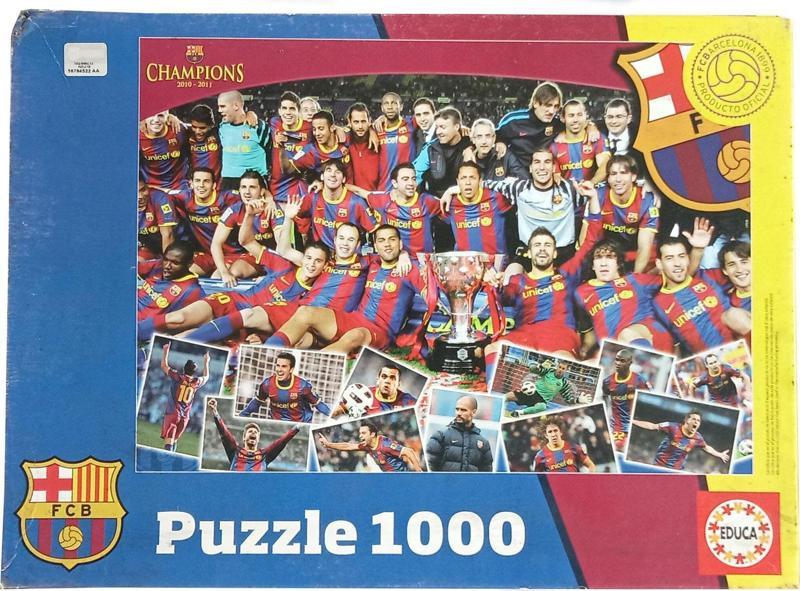 Barcelona 2010-2011 Şampiyon Kadro 1000 Parça Puzzle