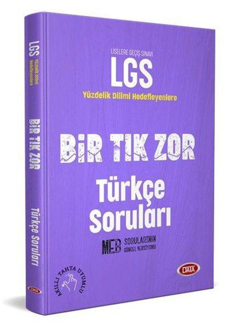 Data 8.Sınıf LGS Bir Tık Zor Türkçe Soruları