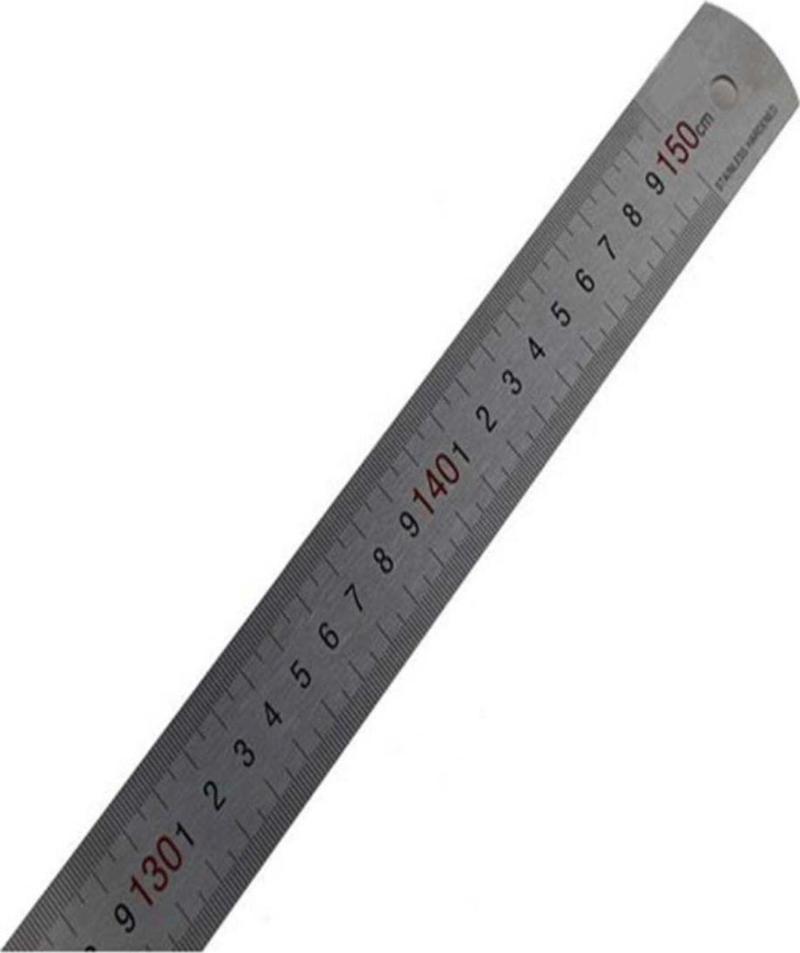 150 Cm Metal Paslanmaz Çelik Cetvel Metre