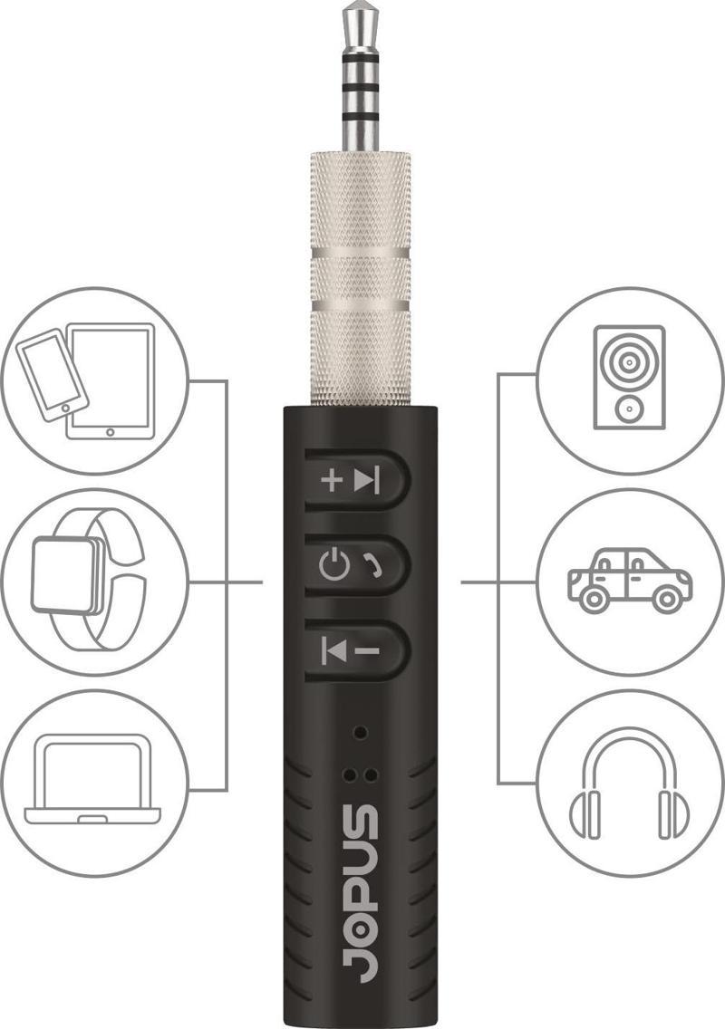 Bluetoothlu Müzik Dinleme Telefon Görüşmesi Araç Aux Kiti JO-BTAUX01