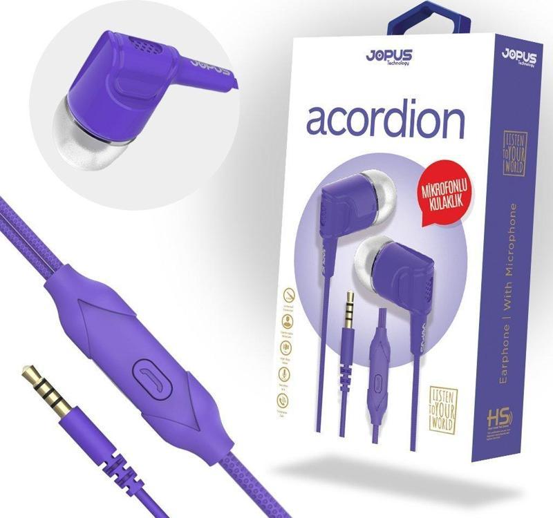 Mytell Mikrofonlu Kulaklık 3,5 mm Silikonlu Acordion X70 Universal