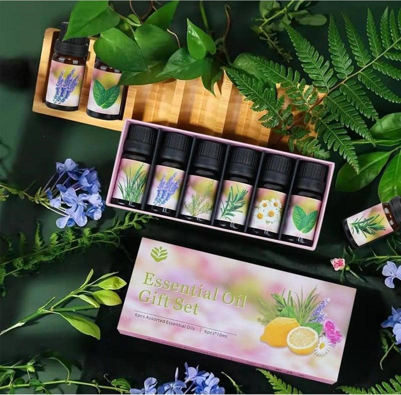 Aromatik Uçucu Yağ Saf 6 Lı Set Karışık Başlangıç Paketi Aroma Terapi