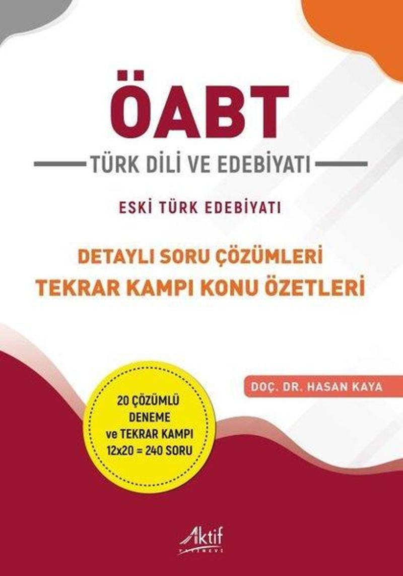 Öabt Türk Dili Ve Edebiyatı Eski Türk Edebiyatı Detaylı Soru Çözümleri Tekrar Kampı Konu