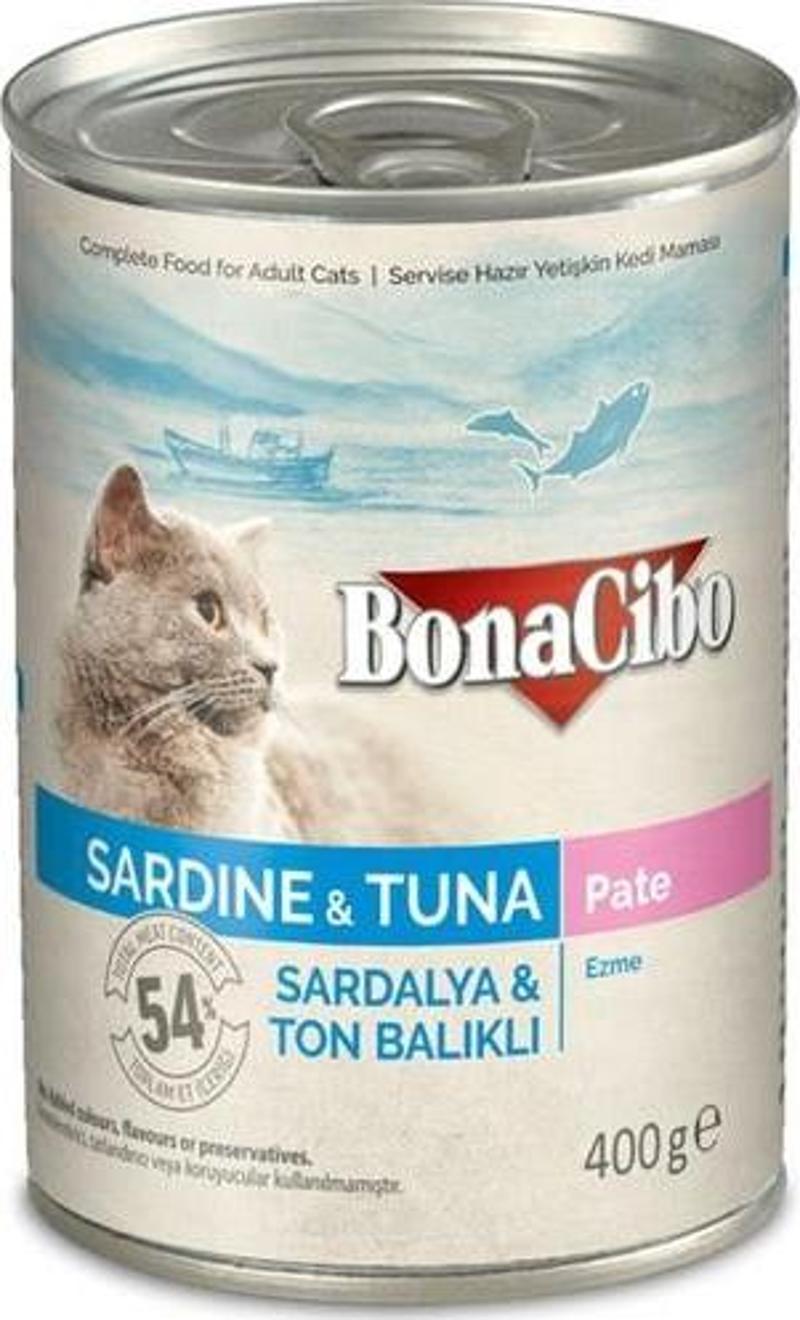 Kedi Yaş Mama Sardalya ve Ton Balıklı 6 x 400 gr