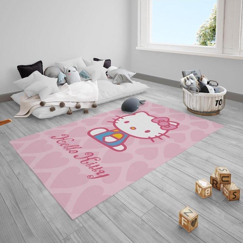 Hello Kitty Çocuk Bebek Odası Halısı