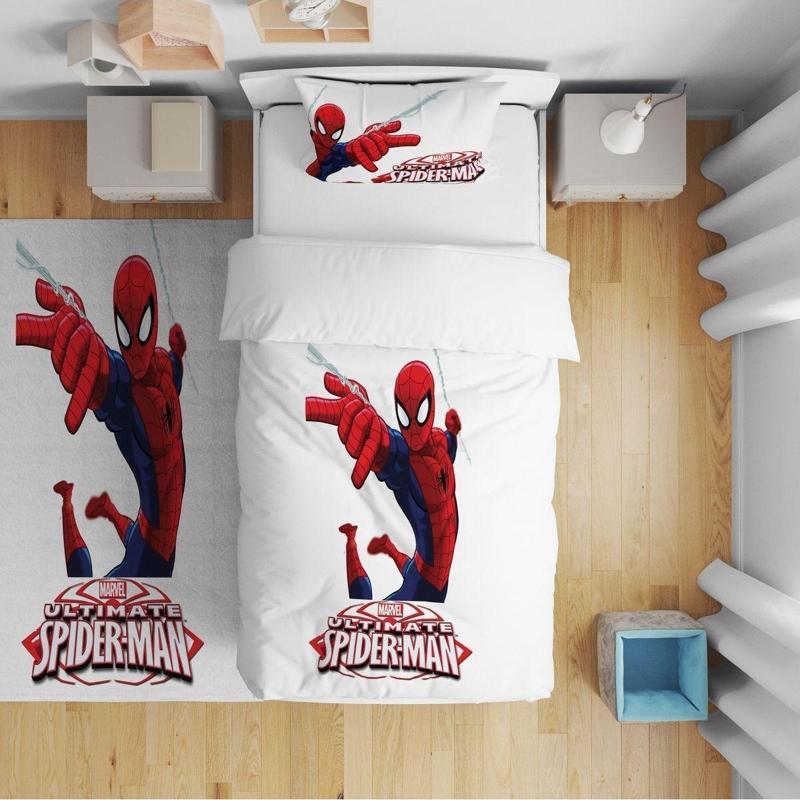 Çocuk Yatak Örtüsü Hediye Yastık Kılıfı Spiderman Örümcek Adam Marvel