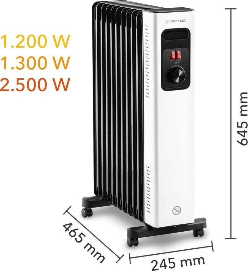 TRH 27 E Yağlı Radyatör 2500 W 11 Dilim