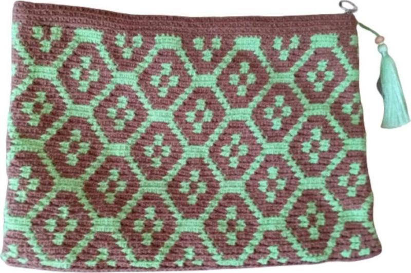 El Örgüsü Wayuu Clutch Çanta (32 Cm X 22 Cm)