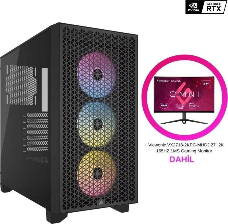 CRTG31 Ryzen 5 5600 16B DDR4 1TB NVMe RTX 4070Ti Super 16GB 27 inç 2K Monitörlü Gaming Hazır Sistem