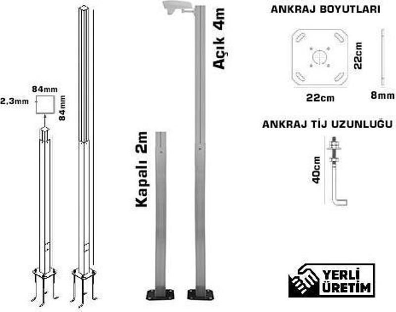 XTR 1001 4 Metre Teleskopik Kamera Direği (Alüminyum)