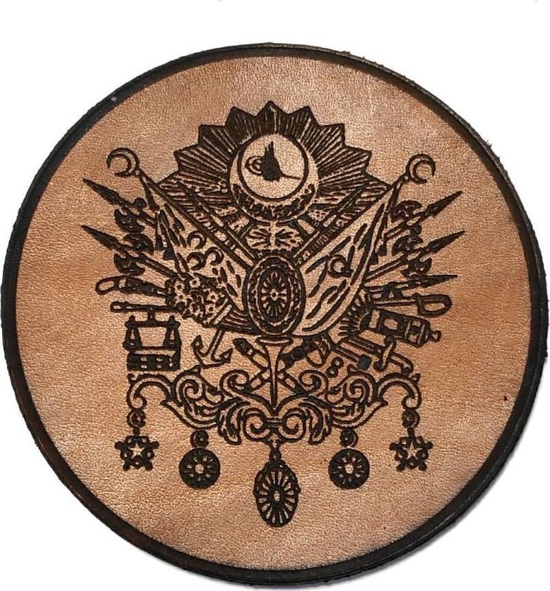 OSMANLI Devlet Arması Deri PEÇ - Arma - Askeri Patch