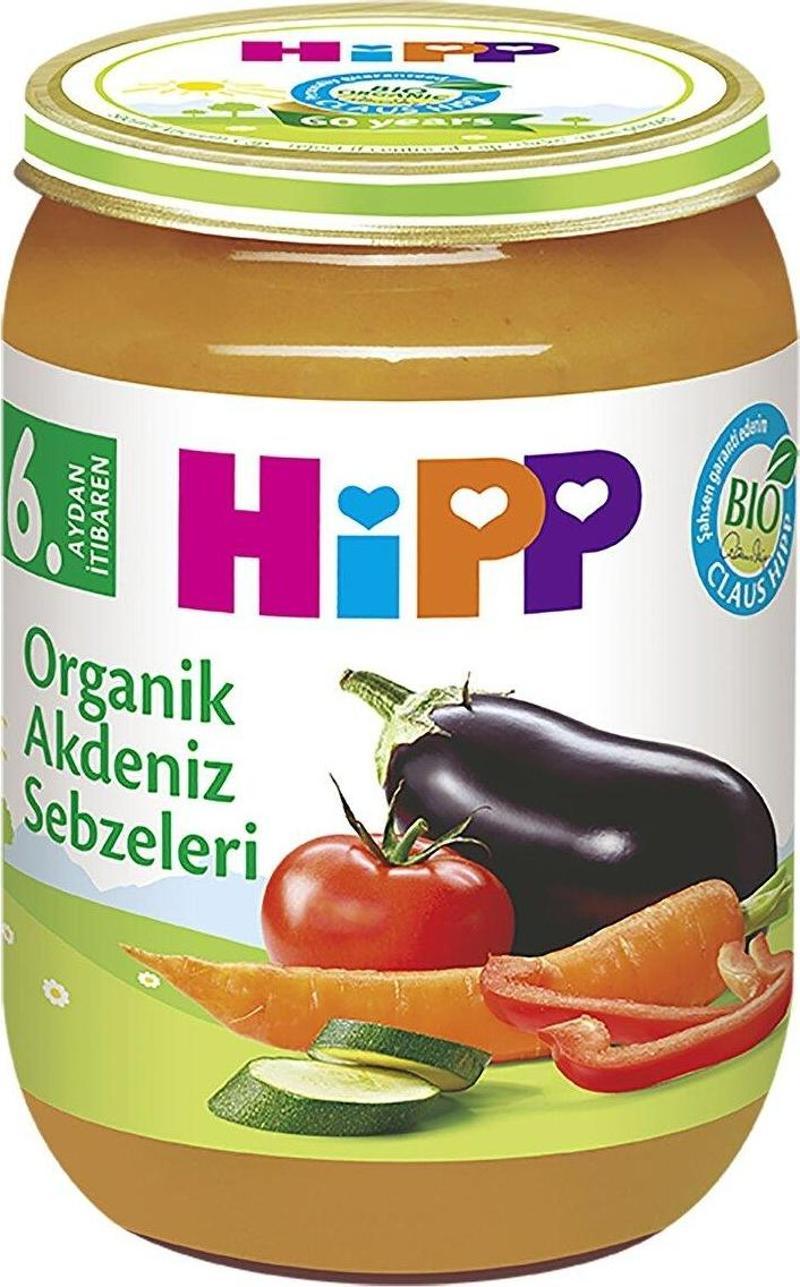 Organik Akdeniz Sebzeleri Kavanoz Mama 190 gr