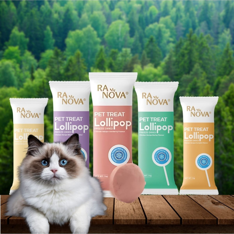 Ranova 5'li Malt Destekli Kedi Lolipop'u Kedi Ödülü Kedi Vitamini