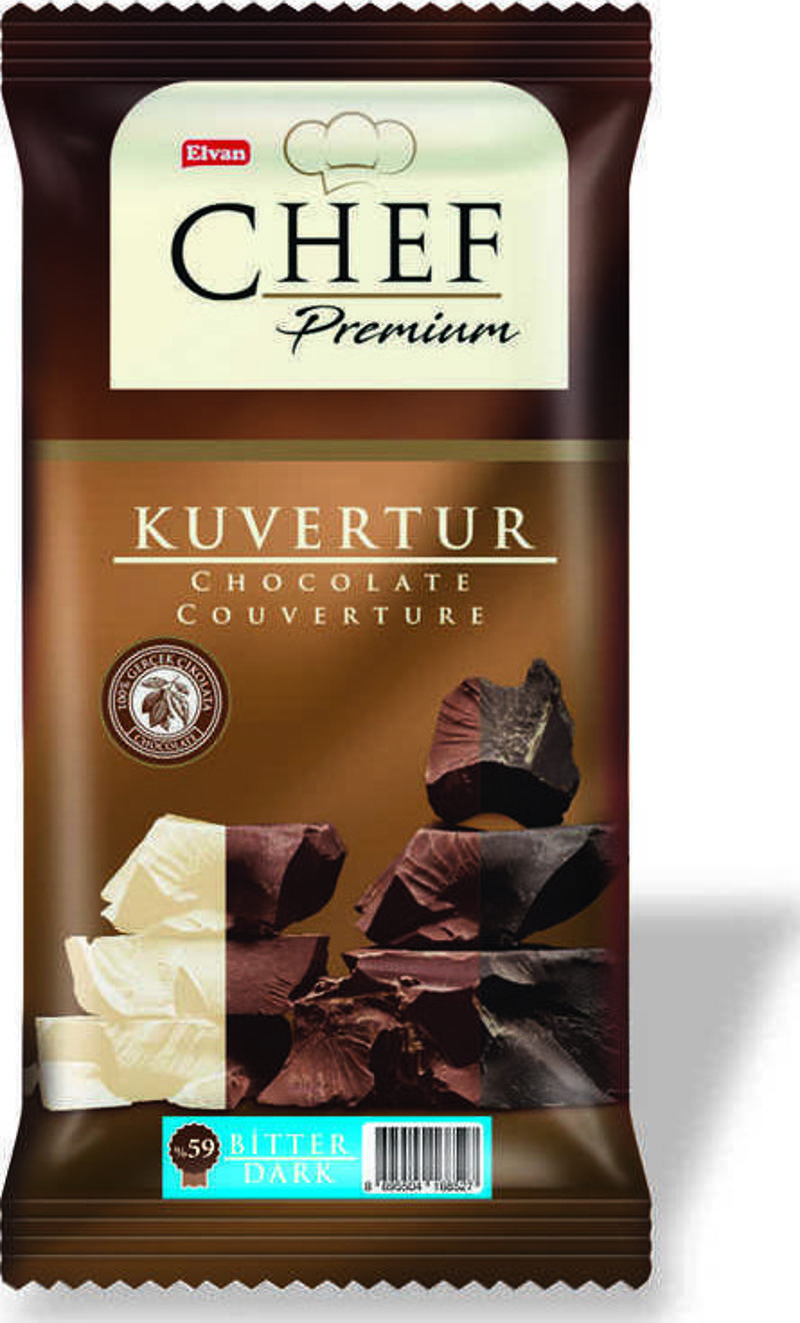 Chef Premium Yüzde 59 Bitter Mini Kuvertür 200 Gr. (1Adet)