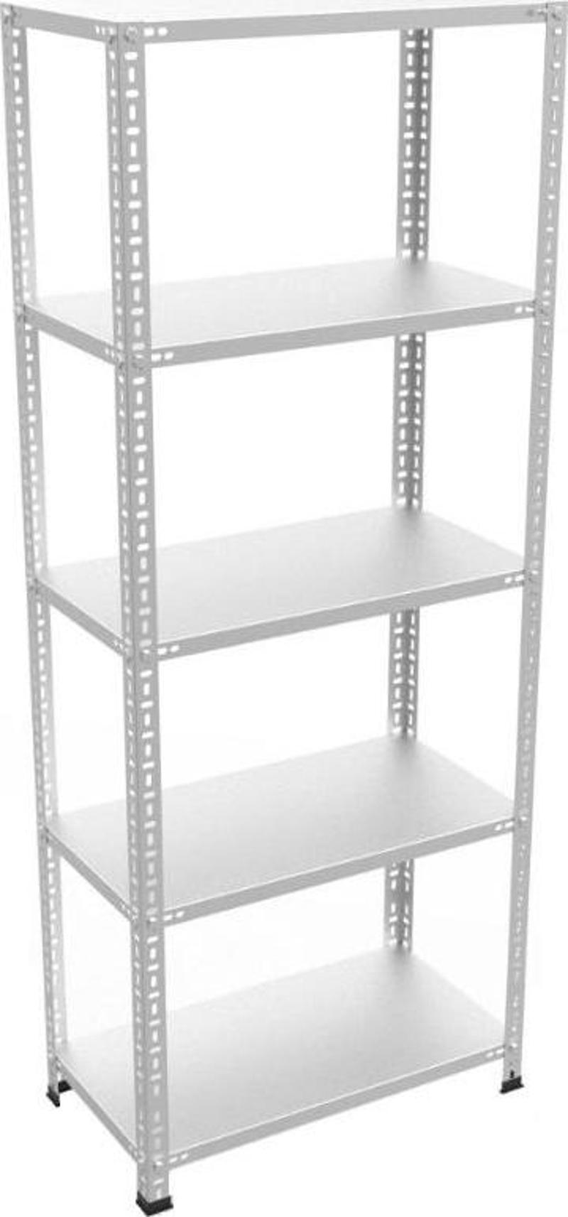 ® 5 Katlı Galvaniz Çelik Raf. Depo, Kiler, Dosya Rafı 31x60-1.00 mm-100 cm