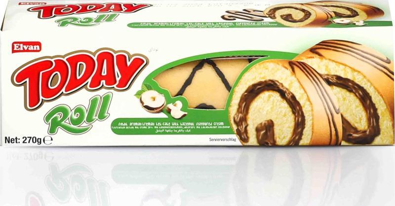Today Roll Kek Fındıklı 270 Gr. (1 Paket)