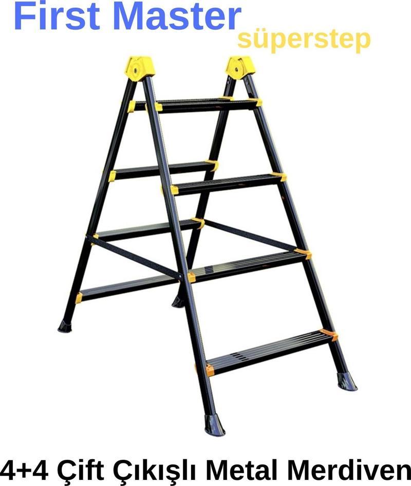 First Master Superstep 4+4 Çift Çıkışlı Metal Merdiven