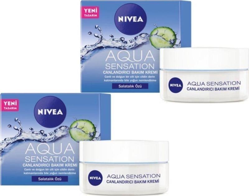 Aqua Sensation Salatalık Özlü Canlandırıcı Bakım Kremi 50 ml X 2 Adet