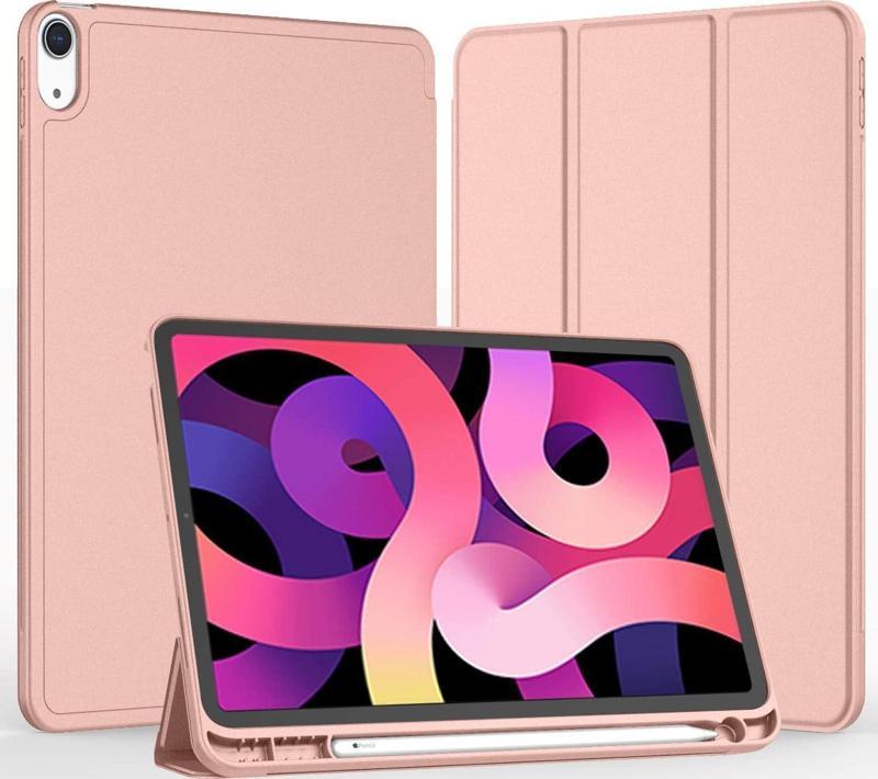 Apple iPad Air 11 inç 6. Nesil (2024) Kalemlikli Uyku Modlu Yatay Standlı Stromix Smart Kılıf A2902 A2903 A2904