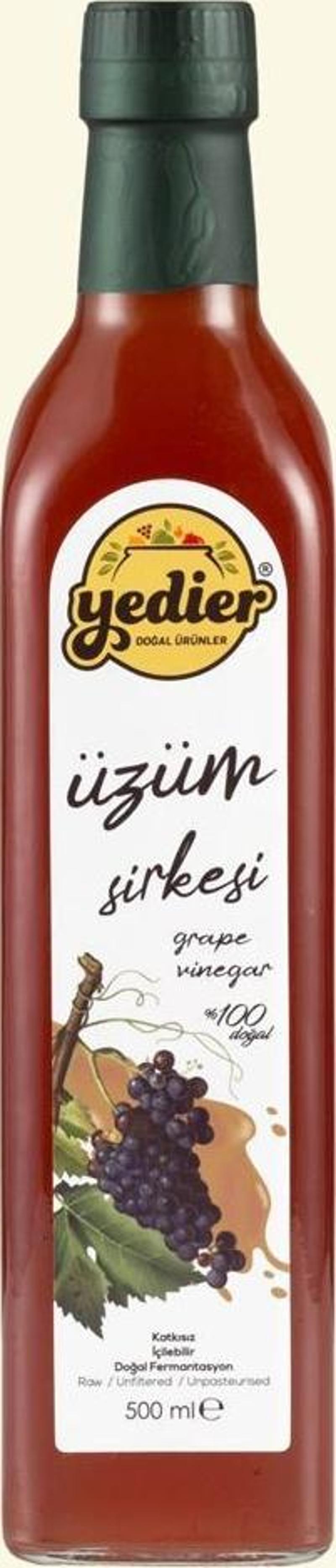 İçilebilir Doğal Fermantasyon Katkısız Üzüm Sirkesi 500ml