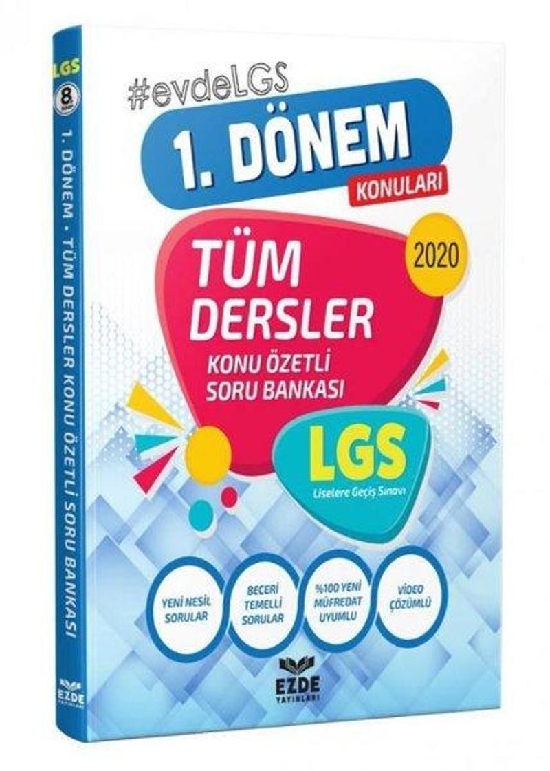 8.Sınıf LGS Video Çözümlü Tüm Dersler Soru Bankası - 1.Dönem