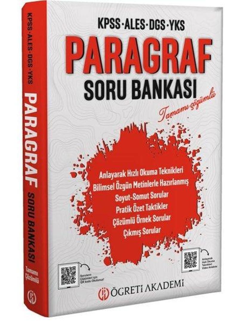 KPSS-ALES-DGS-YKS Paragraf Soru Bankası - Tamamı Çözümlü