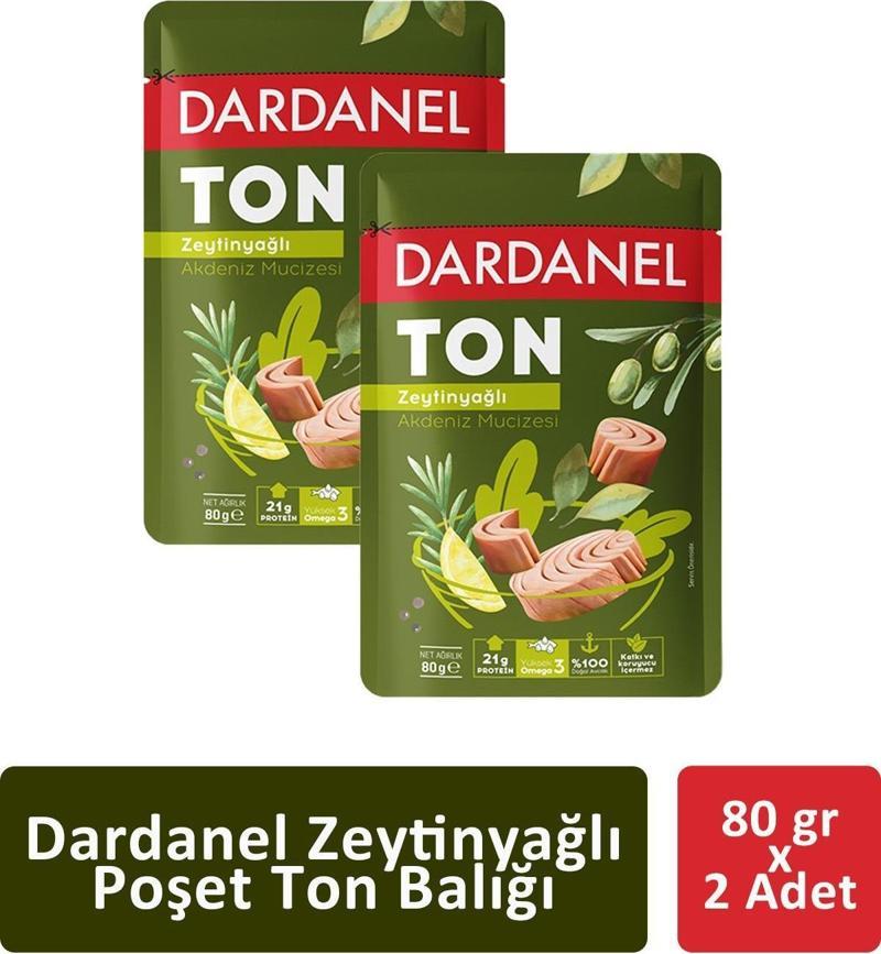 Poşet Zeytinyağlı Ton Balığı 80 gr x 2 Adet