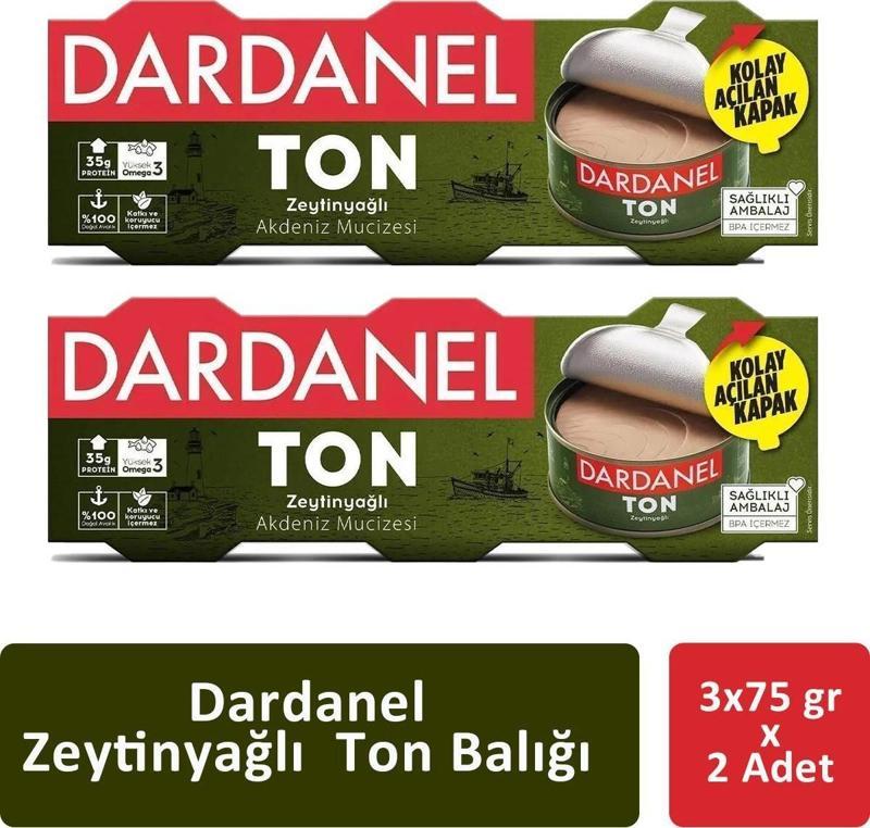 Zeytinyağlı Ton Balığı 3 x 75 gr x 2 Adet