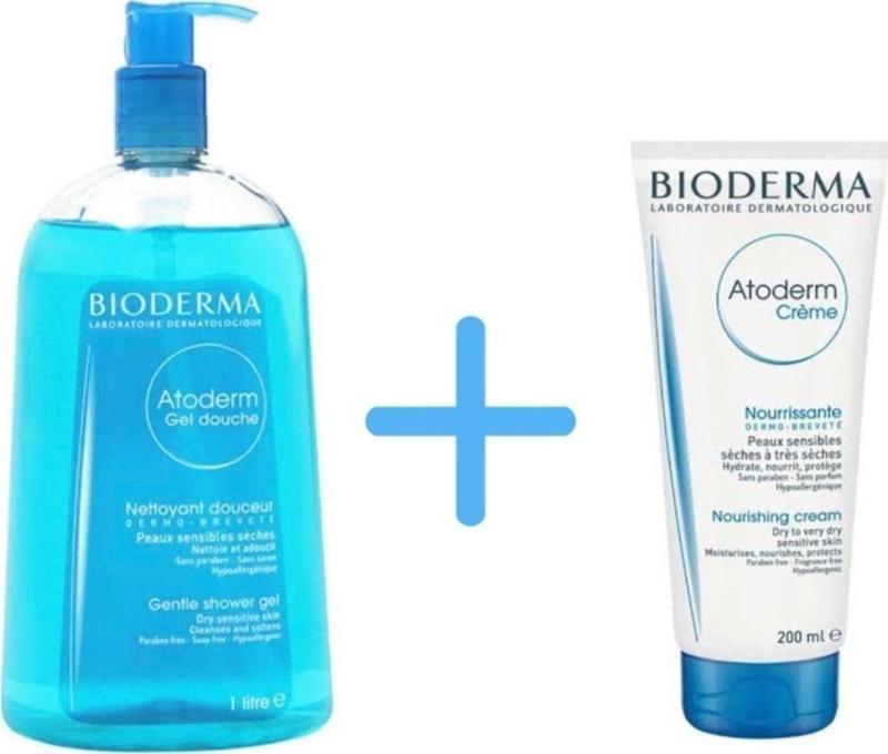 Bıoderma Atoderm Shower Gel 1lt + Bıoderma Atoderm Cream 200 ml