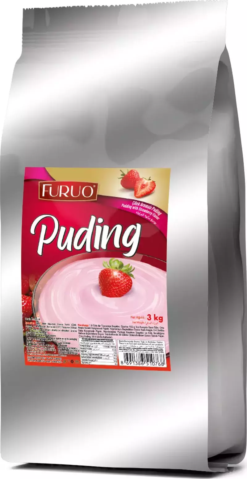 PUDİNG ÇİLEK AROMALI 3 KG x 5 ADET