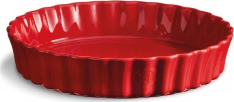 Tart-Börek-Flan Kabı Yuvarlak 32 Cm Kırmızı/Burgundy -346032