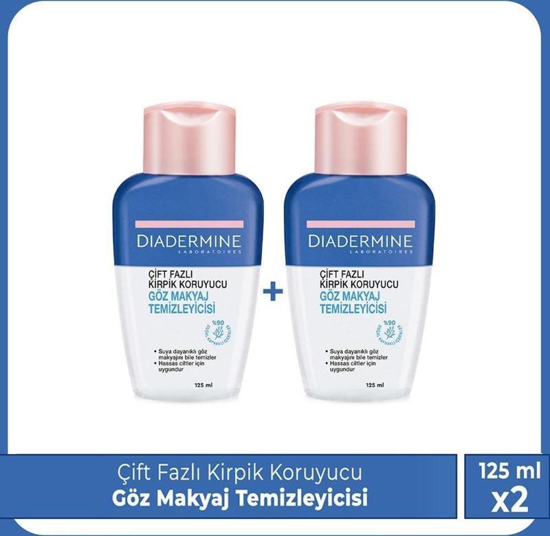 Çift Fazlı Kirpik Koruyucu Göz Makyaj Temizleyici 125 ml X 2 Adet